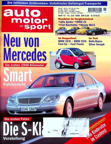 Deckblatt Auto Motor und Sport (15/1998)